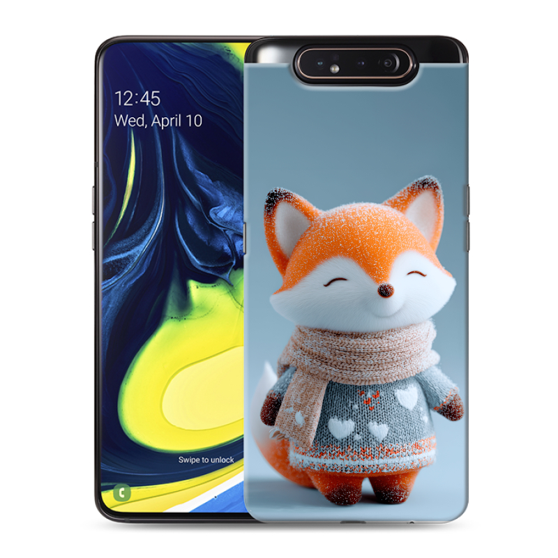 Силиконовый противоударный чехол на Samsung Galaxy A80 с принтом Лиса Силиконовый противоударный чехол на Samsung Galaxy A80 с принтом Лиса