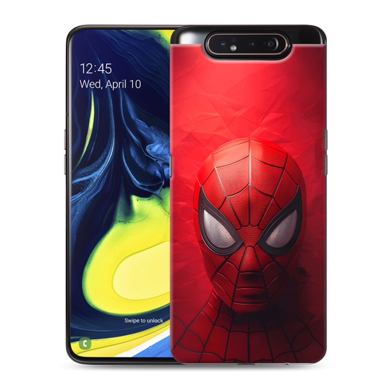 Пластиковый чехол на Samsung Galaxy A80 с принтом Spiderman Человек паук Пластиковый чехол на Samsung Galaxy A80 с принтом Spiderman Человек паук