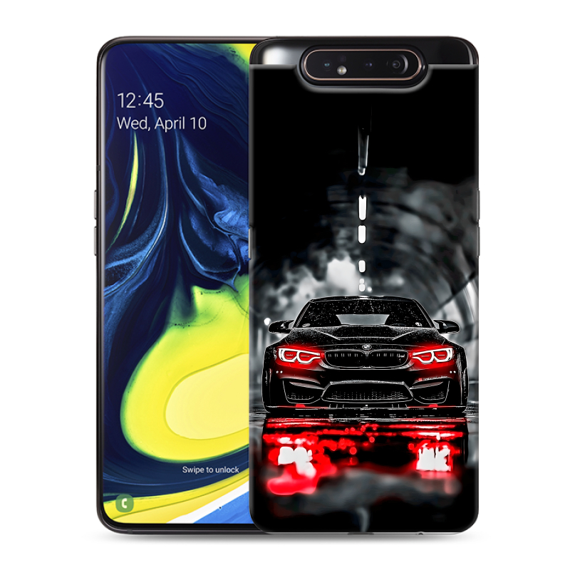 Пластиковый чехол на Samsung Galaxy A80 с принтом BMW БМВ Пластиковый чехол на Samsung Galaxy A80 с принтом BMW БМВ