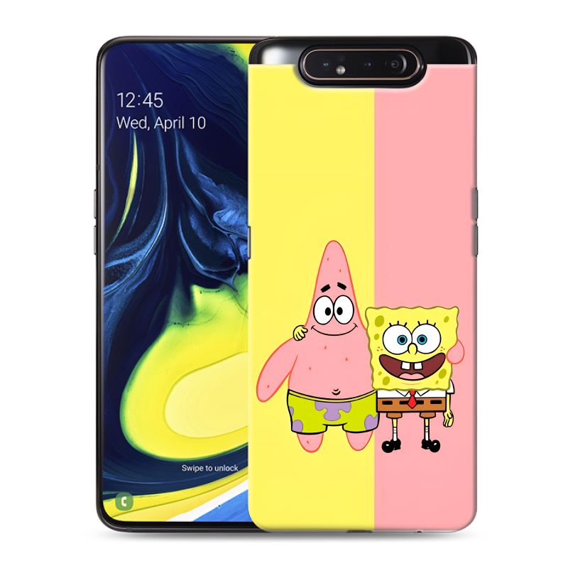 Силиконовый противоударный чехол на Samsung Galaxy A80 с принтом Спанч боб Спанчбоб Силиконовый противоударный чехол на Samsung Galaxy A80 с принтом Спанч боб Спанчбоб