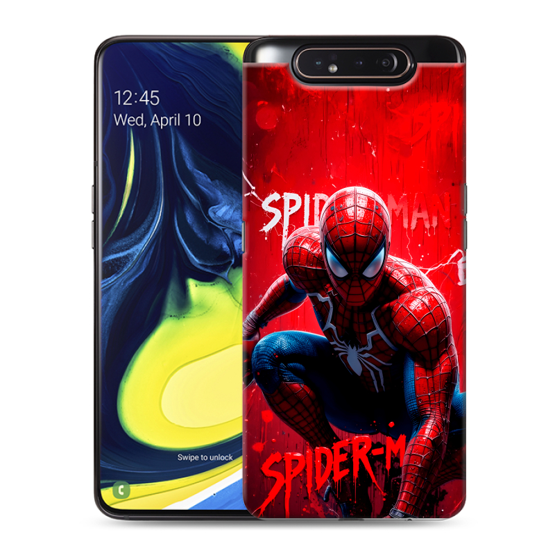Пластиковый чехол на Samsung Galaxy A80 с принтом Spiderman Человек паук Пластиковый чехол на Samsung Galaxy A80 с принтом Spiderman Человек паук