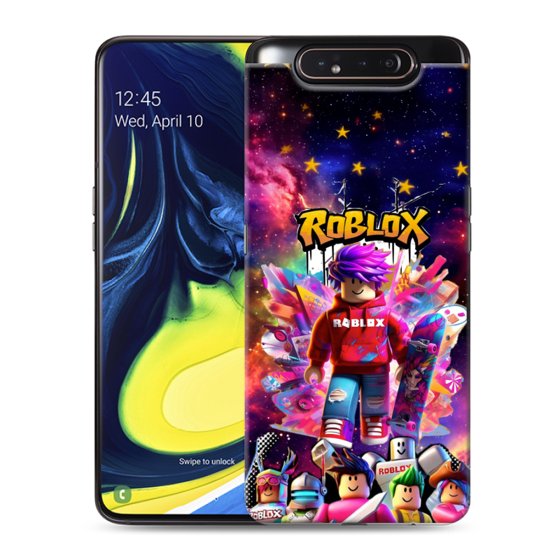 Силиконовый противоударный чехол на Samsung Galaxy A80 с принтом Roblox Роблокс Силиконовый противоударный чехол на Samsung Galaxy A80 с принтом Roblox Роблокс