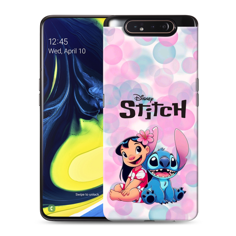 Пластиковый чехол на Samsung Galaxy A80 с принтом Лило и Стич Пластиковый чехол на Samsung Galaxy A80 с принтом Лило и Стич