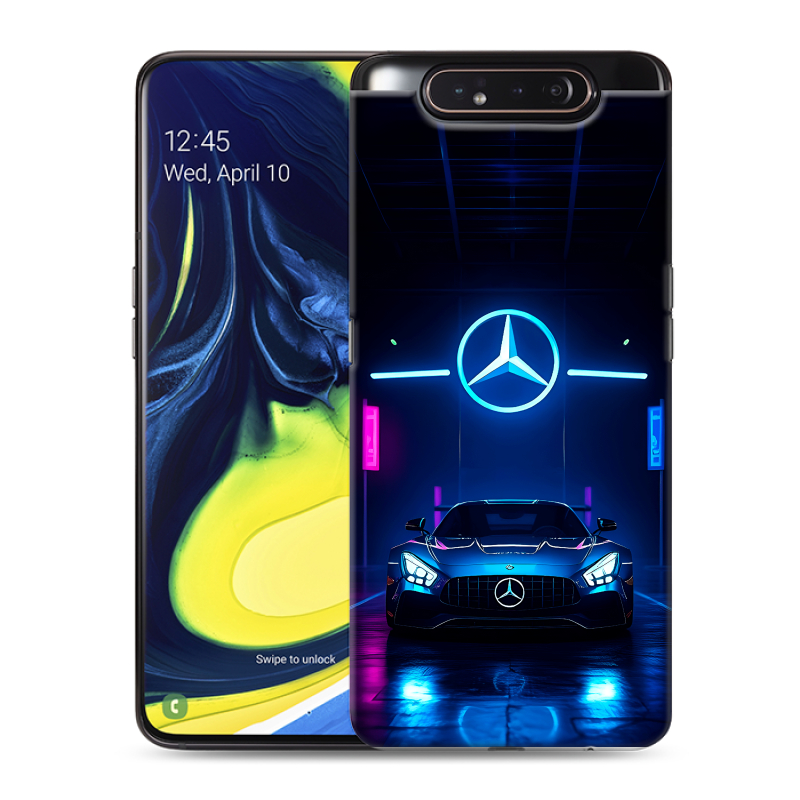 Пластиковый чехол на Samsung Galaxy A80 с принтом Mercedes Мерседес Пластиковый чехол на Samsung Galaxy A80 с принтом Mercedes Мерседес