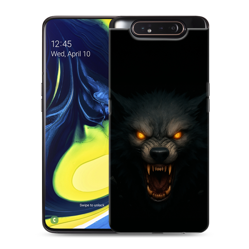 Силиконовый противоударный чехол на Samsung Galaxy A80 с принтом Волк Силиконовый противоударный чехол на Samsung Galaxy A80 с принтом Волк