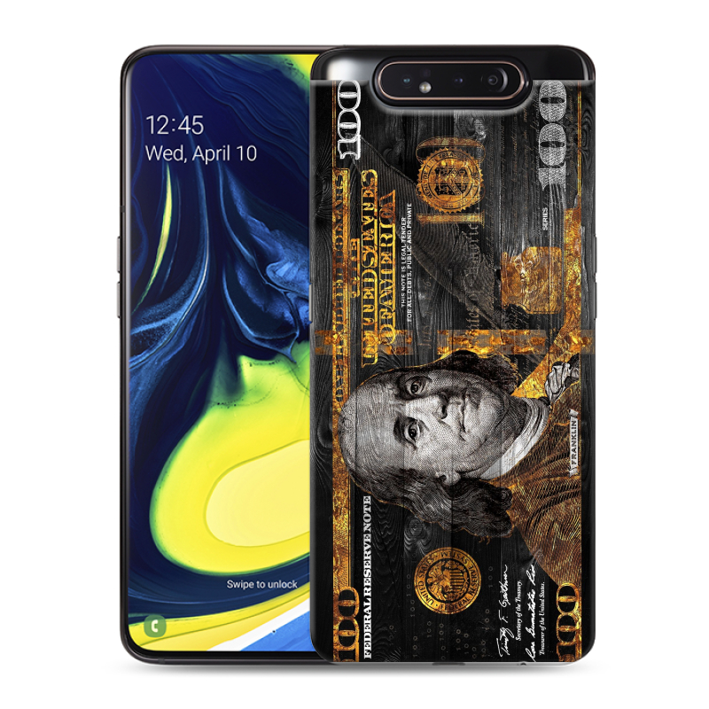 Пластиковый чехол на Samsung Galaxy A80 с принтом Доллар деньги Пластиковый чехол на Samsung Galaxy A80 с принтом Доллар деньги