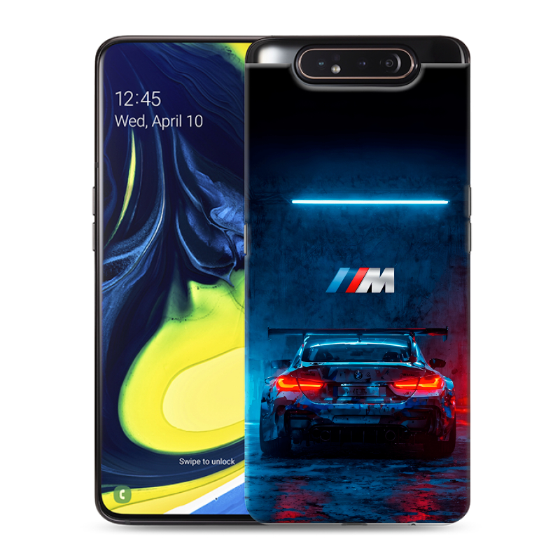 Силиконовый противоударный чехол на Samsung Galaxy A80 с принтом BMW БМВ Силиконовый противоударный чехол на Samsung Galaxy A80 с принтом BMW БМВ