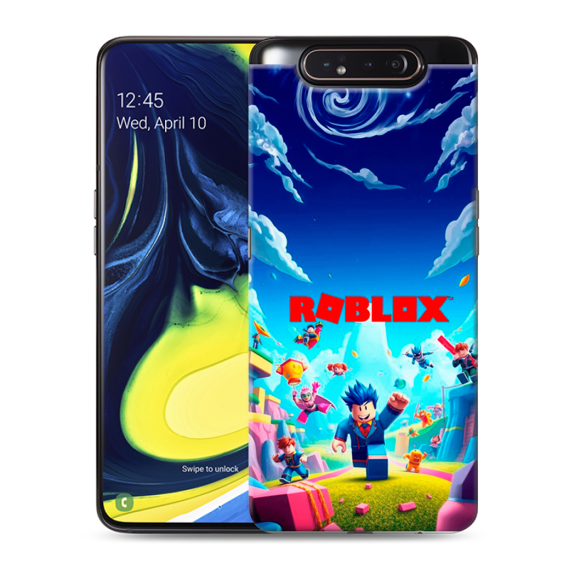 Силиконовый противоударный чехол на Samsung Galaxy A80 с принтом Roblox Роблокс Силиконовый противоударный чехол на Samsung Galaxy A80 с принтом Roblox Роблокс