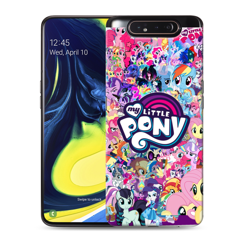 Силиконовый противоударный чехол на Samsung Galaxy A80 с принтом My little pony Дружба чудо Силиконовый противоударный чехол на Samsung Galaxy A80 с принтом My little pony Дружба чудо