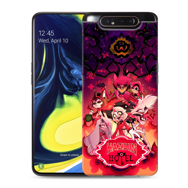 Силиконовый противоударный чехол на Samsung Galaxy A80 с принтом Hazbin Hotel Отель Хазбин Силиконовый противоударный чехол на Samsung Galaxy A80 с принтом Hazbin Hotel Отель Хазбин