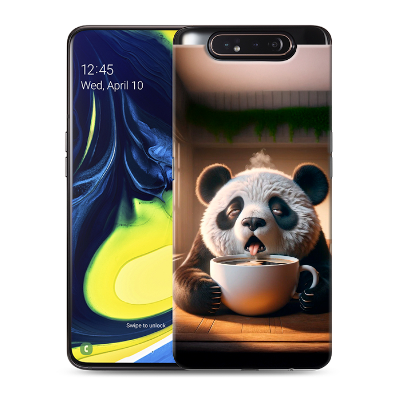 Пластиковый чехол на Samsung Galaxy A80 с принтом смешная панда Пластиковый чехол на Samsung Galaxy A80 с принтом смешная панда
