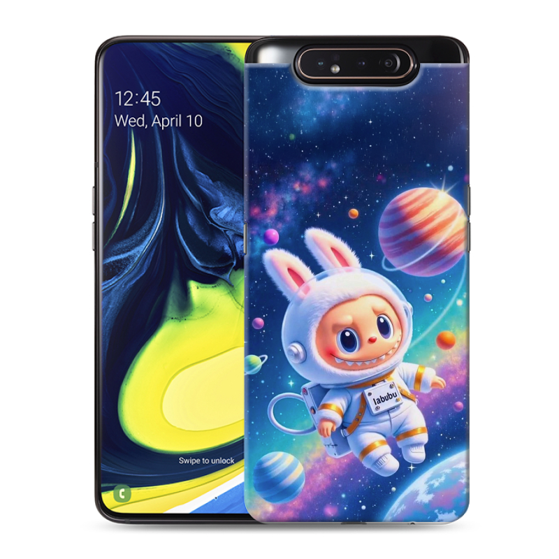 Пластиковый чехол на Samsung Galaxy A80 с принтом Labubu Лабубу Пластиковый чехол на Samsung Galaxy A80 с принтом Labubu Лабубу