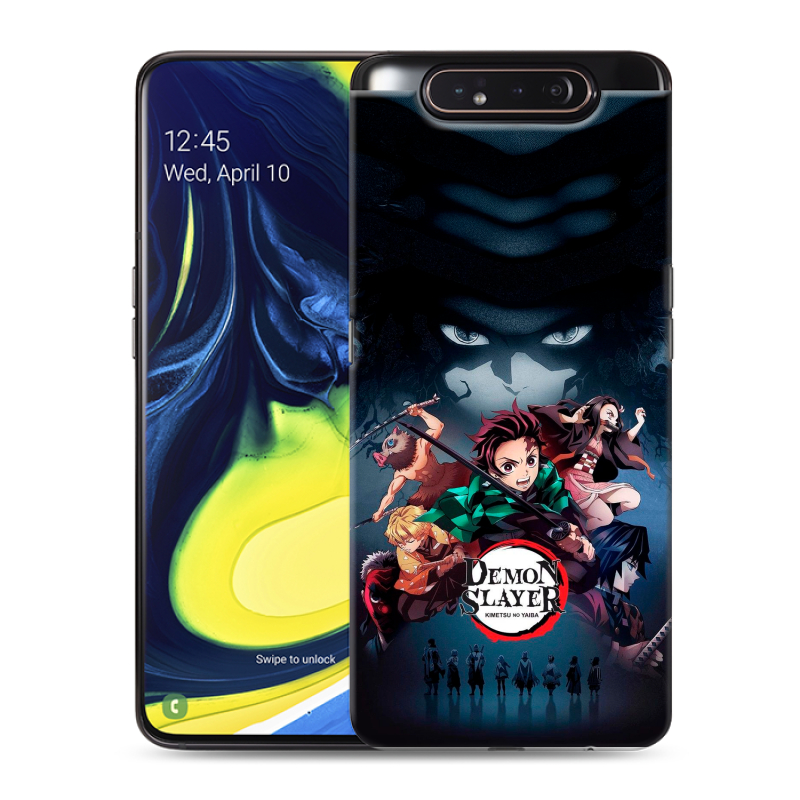 Силиконовый противоударный чехол на Samsung Galaxy A80 с принтом Demon Slayer Клинок рассекающий демонов Силиконовый противоударный чехол на Samsung Galaxy A80 с принтом Demon Slayer Клинок рассекающий демонов