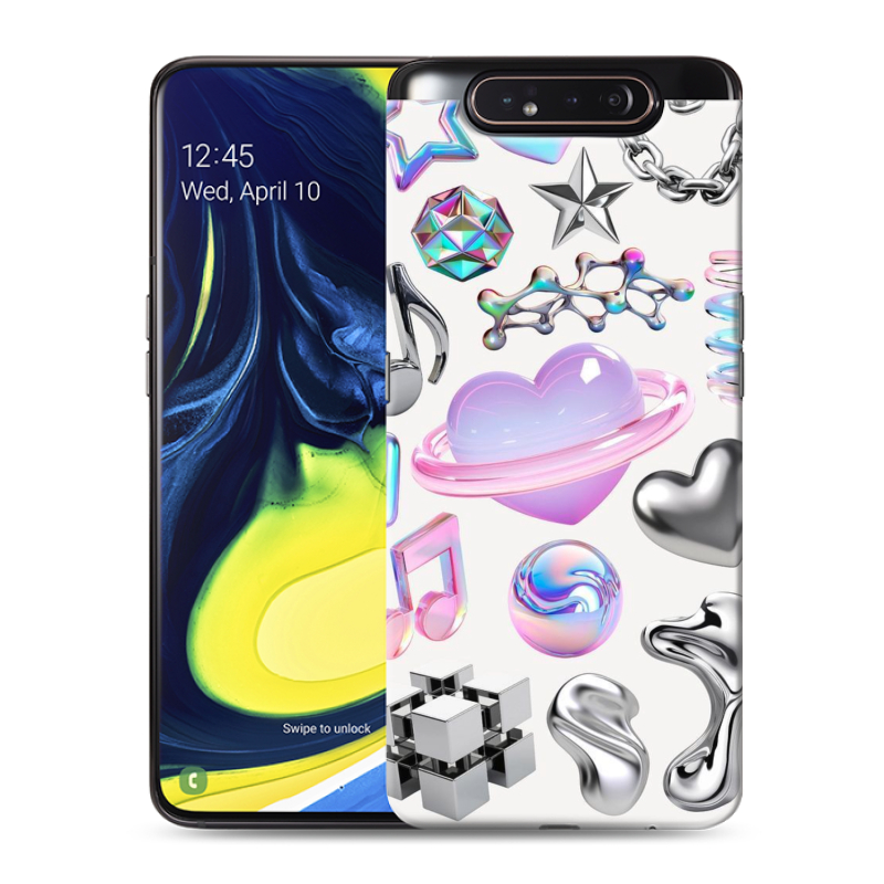 Силиконовый противоударный чехол на Samsung Galaxy A80 с принтом Y2K Силиконовый противоударный чехол на Samsung Galaxy A80 с принтом Y2K