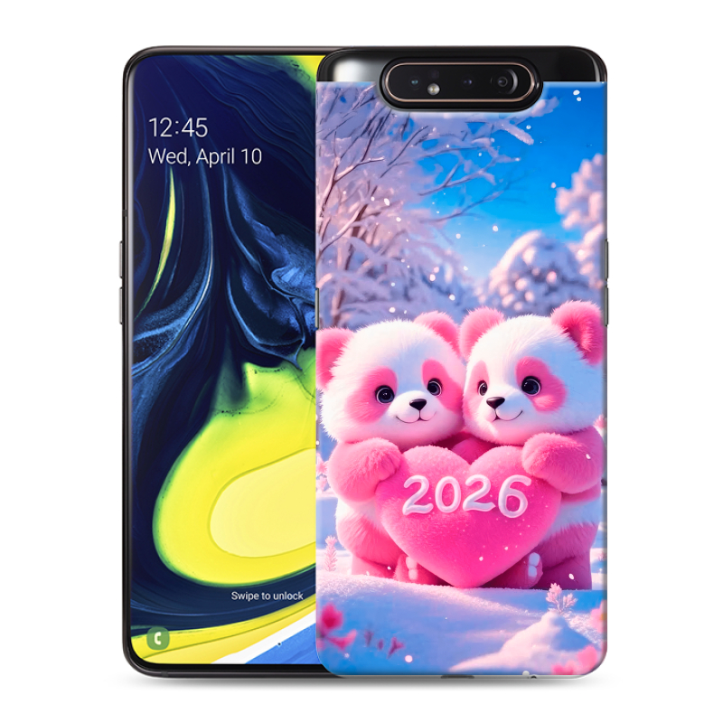 Пластиковый чехол на Samsung Galaxy A80 с принтом Новый год Пластиковый чехол на Samsung Galaxy A80 с принтом Новый год