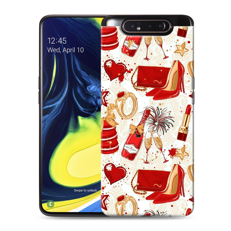 Пластиковый чехол на Samsung Galaxy A80 с принтом Новый год Пластиковый чехол на Samsung Galaxy A80 с принтом Новый год