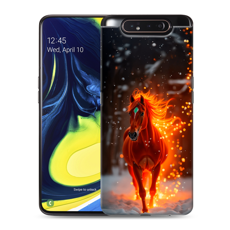 Пластиковый чехол на Samsung Galaxy A80 с принтом Новый год Пластиковый чехол на Samsung Galaxy A80 с принтом Новый год