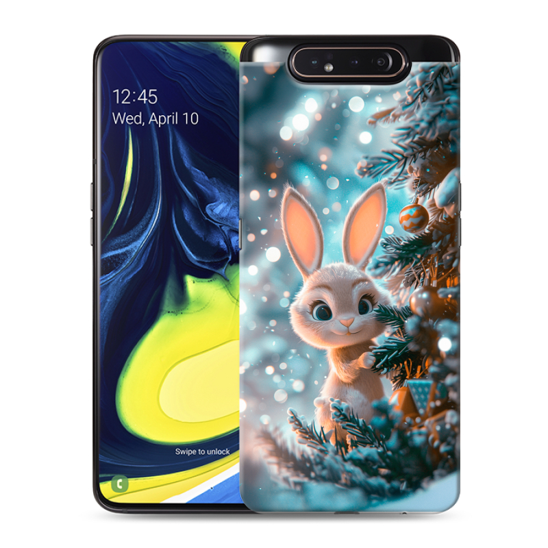 Пластиковый чехол на Samsung Galaxy A80 с принтом Новый год Пластиковый чехол на Samsung Galaxy A80 с принтом Новый год