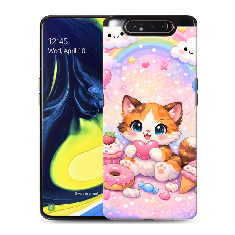 Пластиковый чехол на Samsung Galaxy A80 с принтом для девочек Пластиковый чехол на Samsung Galaxy A80 с принтом для девочек