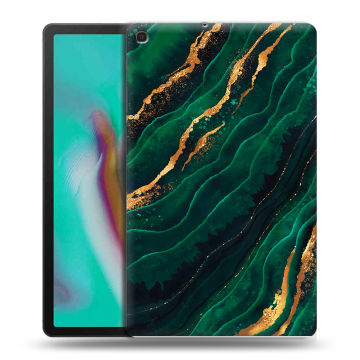Силиконовый чехол на планшета Samsung Galaxy Tab A 10.1 (2019) с принтом Мрамор зеленое золото Силиконовый чехол на планшета Samsung Galaxy Tab A 10.1 (2019) с принтом Мрамор зеленое золото