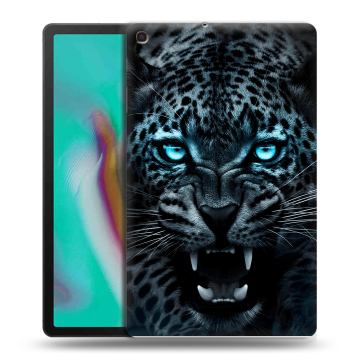 Силиконовый чехол на планшета Samsung Galaxy Tab A 10.1 (2019) с принтом Темный леопард Силиконовый чехол на планшета Samsung Galaxy Tab A 10.1 (2019) с принтом Темный леопард