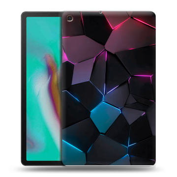 Силиконовый чехол на планшета Samsung Galaxy Tab A 10.1 (2019) с принтом Геометрия неона Силиконовый чехол на планшета Samsung Galaxy Tab A 10.1 (2019) с принтом Геометрия неона
