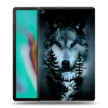 Силиконовый чехол на планшета Samsung Galaxy Tab A 10.1 (2019) с принтом Лесной волк Силиконовый чехол на планшета Samsung Galaxy Tab A 10.1 (2019) с принтом Лесной волк