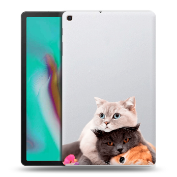 Силиконовый чехол на планшета Samsung Galaxy Tab A 10.1 (2019) с принтом Кошки Силиконовый чехол на планшета Samsung Galaxy Tab A 10.1 (2019) с принтом Кошки