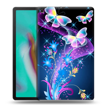 Силиконовый чехол на планшета Samsung Galaxy Tab A 10.1 (2019) с принтом Бабочки Силиконовый чехол на планшета Samsung Galaxy Tab A 10.1 (2019) с принтом Бабочки