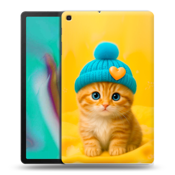 Силиконовый чехол на планшета Samsung Galaxy Tab A 10.1 (2019) с принтом Котенок в шапке Силиконовый чехол на планшета Samsung Galaxy Tab A 10.1 (2019) с принтом Котенок в шапке