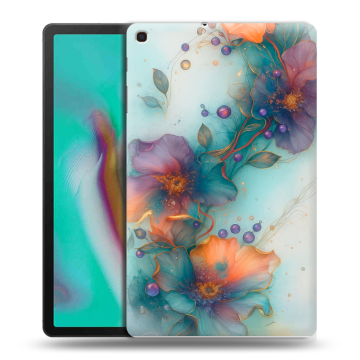 Силиконовый чехол на планшета Samsung Galaxy Tab A 10.1 (2019) с принтом Акварельные цветы Силиконовый чехол на планшета Samsung Galaxy Tab A 10.1 (2019) с принтом Акварельные цветы