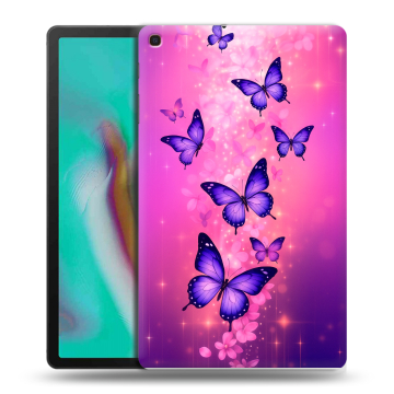 Силиконовый чехол на планшета Samsung Galaxy Tab A 10.1 (2019) с принтом Бабочки Силиконовый чехол на планшета Samsung Galaxy Tab A 10.1 (2019) с принтом Бабочки