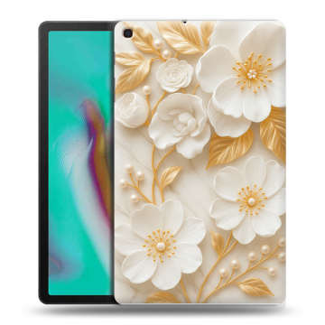 Силиконовый чехол на планшета Samsung Galaxy Tab A 10.1 (2019) с принтом Цветы Силиконовый чехол на планшета Samsung Galaxy Tab A 10.1 (2019) с принтом Цветы