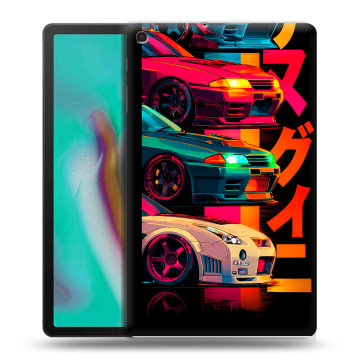 Силиконовый чехол на планшета Samsung Galaxy Tab A 10.1 (2019) с принтом Гоночные машины Силиконовый чехол на планшета Samsung Galaxy Tab A 10.1 (2019) с принтом Гоночные машины