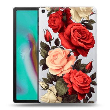 Силиконовый чехол на планшета Samsung Galaxy Tab A 10.1 (2019) с принтом Розы Силиконовый чехол на планшета Samsung Galaxy Tab A 10.1 (2019) с принтом Розы
