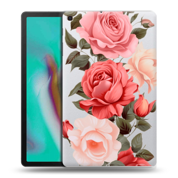 Силиконовый чехол на планшета Samsung Galaxy Tab A 10.1 (2019) с принтом Розы Силиконовый чехол на планшета Samsung Galaxy Tab A 10.1 (2019) с принтом Розы
