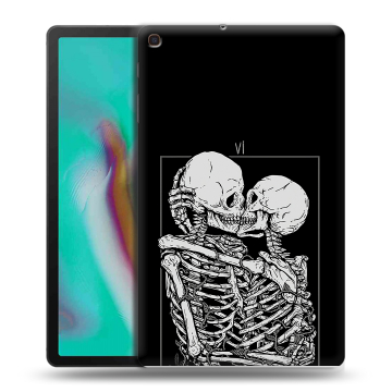 Силиконовый чехол на планшета Samsung Galaxy Tab A 10.1 (2019) с принтом Поцелуй скелетов Силиконовый чехол на планшета Samsung Galaxy Tab A 10.1 (2019) с принтом Поцелуй скелетов