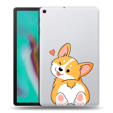Силиконовый чехол на планшета Samsung Galaxy Tab A 10.1 (2019) с принтом Корги Силиконовый чехол на планшета Samsung Galaxy Tab A 10.1 (2019) с принтом Корги