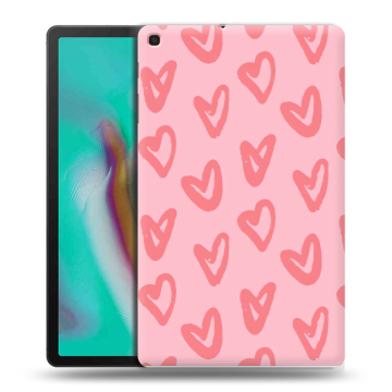 Силиконовый чехол на планшета Samsung Galaxy Tab A 10.1 (2019) с принтом Сердечки Силиконовый чехол на планшета Samsung Galaxy Tab A 10.1 (2019) с принтом Сердечки