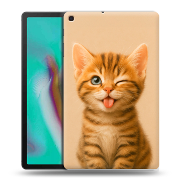 Силиконовый чехол на планшета Samsung Galaxy Tab A 10.1 (2019) с принтом котенок Силиконовый чехол на планшета Samsung Galaxy Tab A 10.1 (2019) с принтом котенок