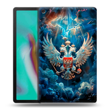 Силиконовый чехол на планшета Samsung Galaxy Tab A 10.1 (2019) с принтом Герб флаг России Силиконовый чехол на планшета Samsung Galaxy Tab A 10.1 (2019) с принтом Герб флаг России