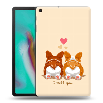 Силиконовый чехол на планшета Samsung Galaxy Tab A 10.1 (2019) с принтом Корги Силиконовый чехол на планшета Samsung Galaxy Tab A 10.1 (2019) с принтом Корги