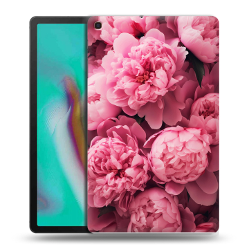 Силиконовый чехол на планшета Samsung Galaxy Tab A 10.1 (2019) с принтом цветы пионы Силиконовый чехол на планшета Samsung Galaxy Tab A 10.1 (2019) с принтом цветы пионы