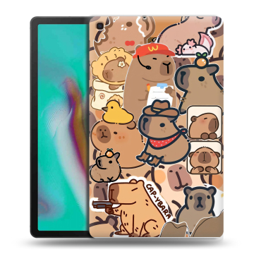 Силиконовый чехол на планшета Samsung Galaxy Tab A 10.1 (2019) с принтом капибара Силиконовый чехол на планшета Samsung Galaxy Tab A 10.1 (2019) с принтом капибара