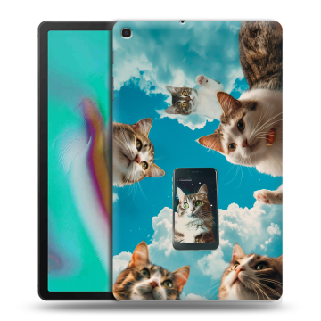 Силиконовый чехол на планшета Samsung Galaxy Tab A 10.1 (2019) с принтом котики Силиконовый чехол на планшета Samsung Galaxy Tab A 10.1 (2019) с принтом котики