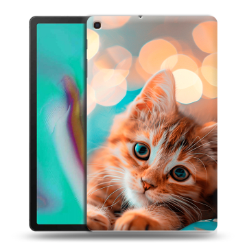 Силиконовый чехол на планшета Samsung Galaxy Tab A 10.1 (2019) с принтом котик Силиконовый чехол на планшета Samsung Galaxy Tab A 10.1 (2019) с принтом котик