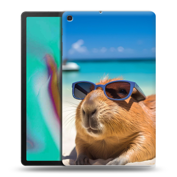 Силиконовый чехол на планшета Samsung Galaxy Tab A 10.1 (2019) с принтом Капибара Силиконовый чехол на планшета Samsung Galaxy Tab A 10.1 (2019) с принтом Капибара