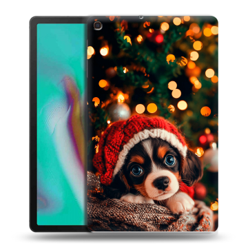 Силиконовый чехол на планшета Samsung Galaxy Tab A 10.1 (2019) с принтом Новый год елка щенок Силиконовый чехол на планшета Samsung Galaxy Tab A 10.1 (2019) с принтом Новый год елка щенок