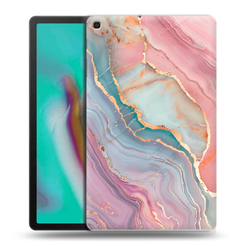 Силиконовый чехол на планшета Samsung Galaxy Tab A 10.1 (2019) с принтом розовый мрамор Силиконовый чехол на планшета Samsung Galaxy Tab A 10.1 (2019) с принтом розовый мрамор