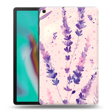 Силиконовый чехол на планшета Samsung Galaxy Tab A 10.1 (2019) с принтом цветы лаванда Силиконовый чехол на планшета Samsung Galaxy Tab A 10.1 (2019) с принтом цветы лаванда